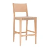 Kirkland's Home Earthy Basketweave Rubberwood Bar Stools, Set Of 2- Bar Stools & Counter Height Stools