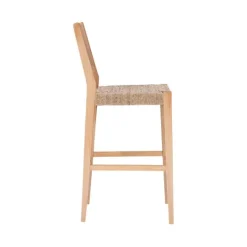 Kirkland's Home Earthy Basketweave Rubberwood Bar Stools, Set Of 2- Bar Stools & Counter Height Stools