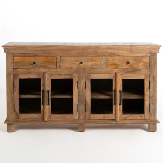 Kirkland's Home Easton Mango Wood 4-Door Cabinet- Cabinets & Sideboards