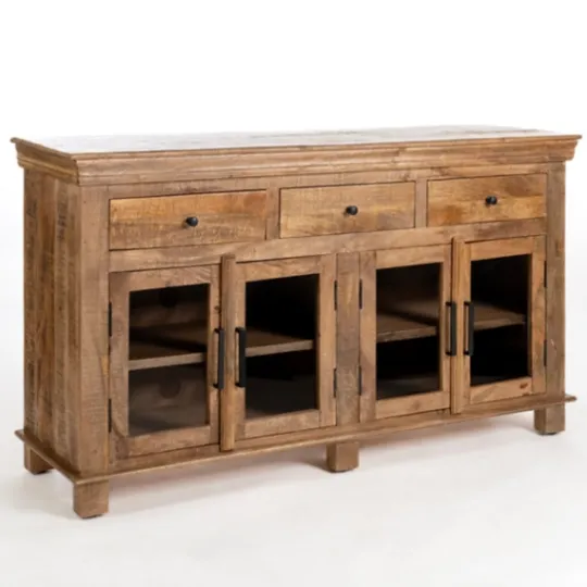 Kirkland's Home Easton Mango Wood 4-Door Cabinet- Cabinets & Sideboards