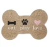 Kirkland's Home Eat Play Love Bone-Shaped Pet Bowl Mat- Kitchen & Floor Mats