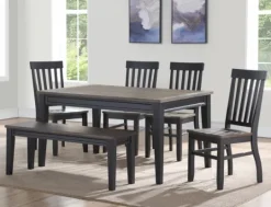 Kirkland's Home Ebony And Driftwood Two-Tone Bench- Benches & Ottomans