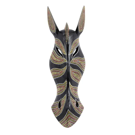 Kirkland's Home Ebony Dot Art Zebra Mask Wall Sculpture- Wall Plaques