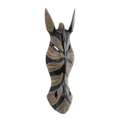 Kirkland's Home Ebony Dot Art Zebra Mask Wall Sculpture- Wall Plaques