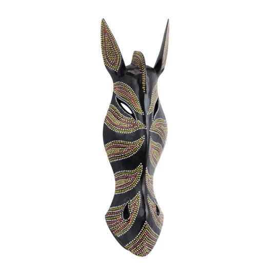 Kirkland's Home Ebony Dot Art Zebra Mask Wall Sculpture- Wall Plaques