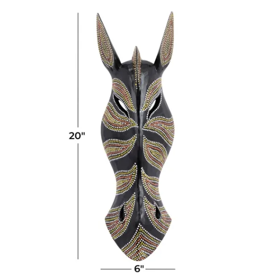 Kirkland's Home Ebony Dot Art Zebra Mask Wall Sculpture- Wall Plaques