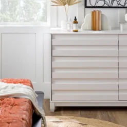 Kirkland's Home Eco Pine Wood Channeled Drawer Dresser- Dressers & Chests