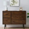 Kirkland's Home Eden Dark Walnut Tapered Legs Dresser- Dressers & Chests