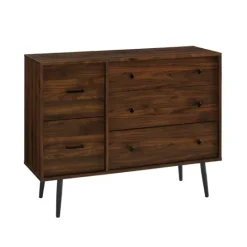 Kirkland's Home Eden Dark Walnut Tapered Legs Dresser- Dressers & Chests