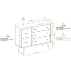 Kirkland's Home Eden Light Birch Tapered Legs Dresser- Dressers & Chests