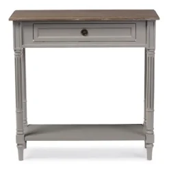 Kirkland's Home Edward Gray Mindi Wood Fluted Console Table- Console Tables
