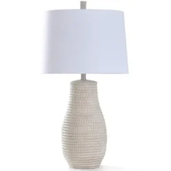 Kirkland's Home Egg Shell Woven Rope Table Lamp- Table Lamps