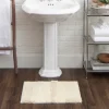 Kirkland's Home Eggshell Asymmetrical Cotton Bath Mat, 34 In.- Bathroom Rugs