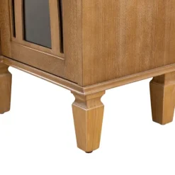 Kirkland's Home Eleanora Acorn Wood 4-Door Sideboard- Cabinets & Sideboards