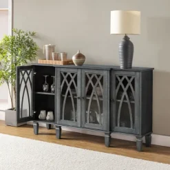 Kirkland's Home Eleanora Wood 4-Door Sideboard- Cabinets & Sideboards