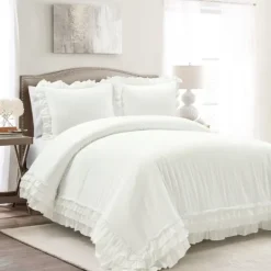 Kirkland's Home Ella Ruffle 3-Pc. King Duvet Set- Duvets