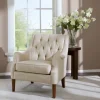Kirkland's Home Elle Tufted Cream Accent Chair- Accent Chairs