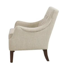 Kirkland's Home Elle Tufted Cream Accent Chair- Accent Chairs
