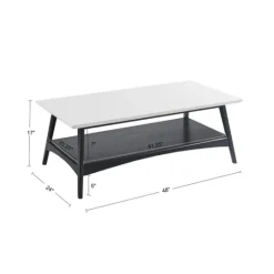 Kirkland's Home Ellis Black And White Wood Coffee Table- Coffee Tables
