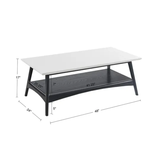 Kirkland's Home Ellis Black And White Wood Coffee Table- Coffee Tables