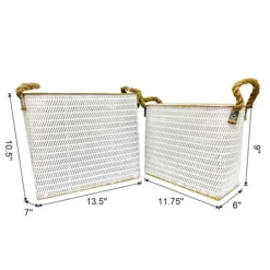 Kirkland's Home Embossed Metal Bins, Set Of 2- Baskets & Boxes