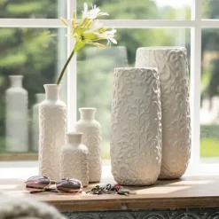 Kirkland's Home Embossed Scrolling 3-Pc. Vase Set- Vases