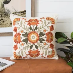 Kirkland's Home Embroidered Floral Kaysari Pillow- Pillows
