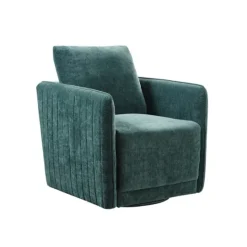 Kirkland's Home Emerald Textured Arm Swivel Accent Chair- Accent Chairs