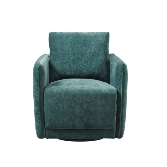 Kirkland's Home Emerald Textured Arm Swivel Accent Chair- Accent Chairs