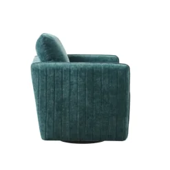 Kirkland's Home Emerald Textured Arm Swivel Accent Chair- Accent Chairs