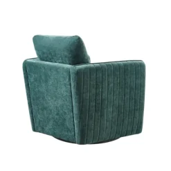 Kirkland's Home Emerald Textured Arm Swivel Accent Chair- Accent Chairs