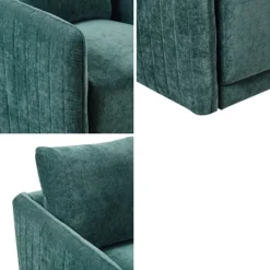 Kirkland's Home Emerald Textured Arm Swivel Accent Chair- Accent Chairs