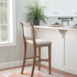 Kirkland's Home Emma Bar Stool With Nailhead Trim- Bar Stools & Counter Height Stools