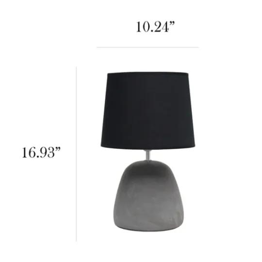 Kirkland's Home Emma Concrete Table Lamp With Shade- Table Lamps