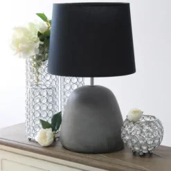 Kirkland's Home Emma Concrete Table Lamp With Shade- Table Lamps