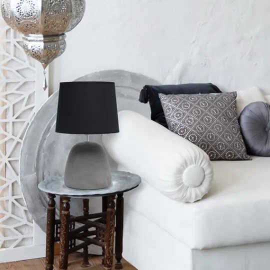 Kirkland's Home Emma Concrete Table Lamp With Shade- Table Lamps