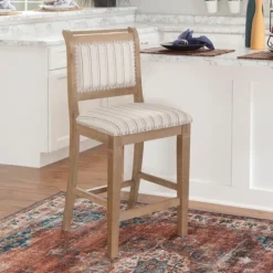 Kirkland's Home Emma Gray Counter Stool With Nailhead Trim- Bar Stools & Counter Height Stools