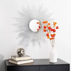 Kirkland's Home Emme Silver Sunburst Wall Mirror- Decorative Mirrors