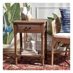 Kirkland's Home Emory Natural Single Drawer Accent Table- Accent & End Tables