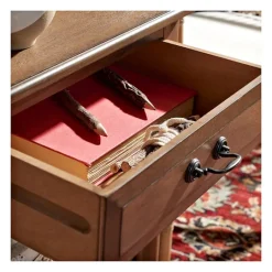 Kirkland's Home Emory Natural Single Drawer Accent Table- Accent & End Tables