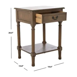 Kirkland's Home Emory Natural Single Drawer Accent Table- Accent & End Tables