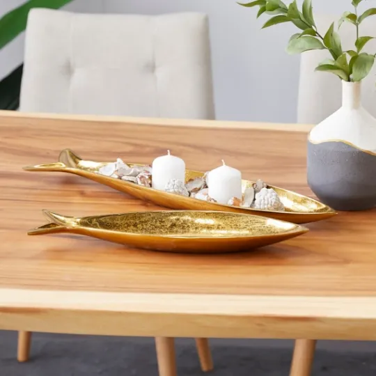 Kirkland's Home En Coastal Fish 2-Pc. Decorative Tray Set- Decorative Trays