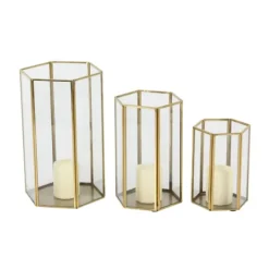 Kirkland's Home En Geometric 3-Pc. Decorative Lantern Set- Lanterns
