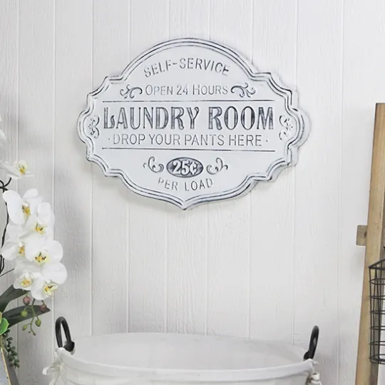 Kirkland's Home Enamel Laundry Room Wall Plaque- Wall Quotes & Signs