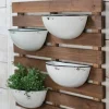 Kirkland's Home Enamel Pot Wall Planter- Wall Plaques