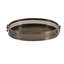 Kirkland's Home Engraved Metal Mandala Trays, Set Of 2- Decorative Trays