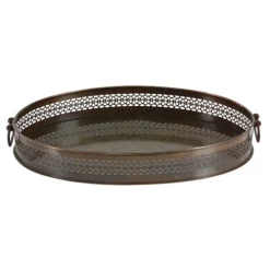 Kirkland's Home Engraved Metal Mandala Trays, Set Of 2- Decorative Trays