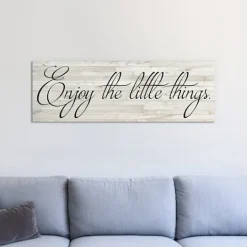 Kirkland's Home Enjoy The Little Things Canvas Art Print, 36X12- Wall Quotes & Signs