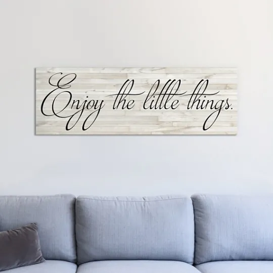 Kirkland's Home Enjoy The Little Things Canvas Art Print, 36X12- Wall Quotes & Signs