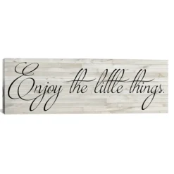 Kirkland's Home Enjoy The Little Things Canvas Art Print, 36X12- Wall Quotes & Signs